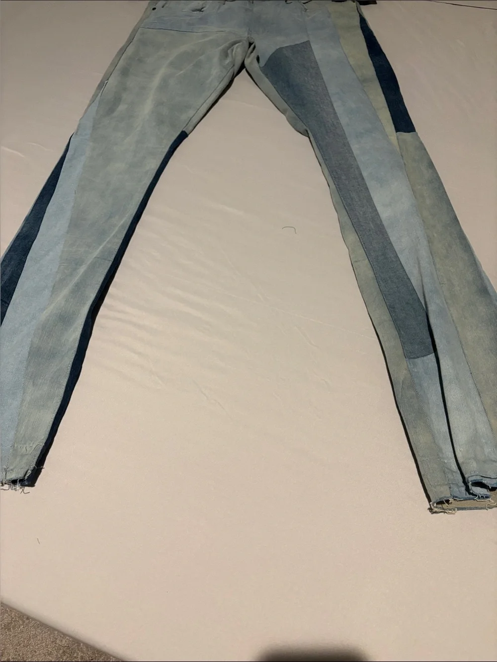 Jordan Craig  legacy edition Patchwork Light and Dark Blue flared Jeans 38x36